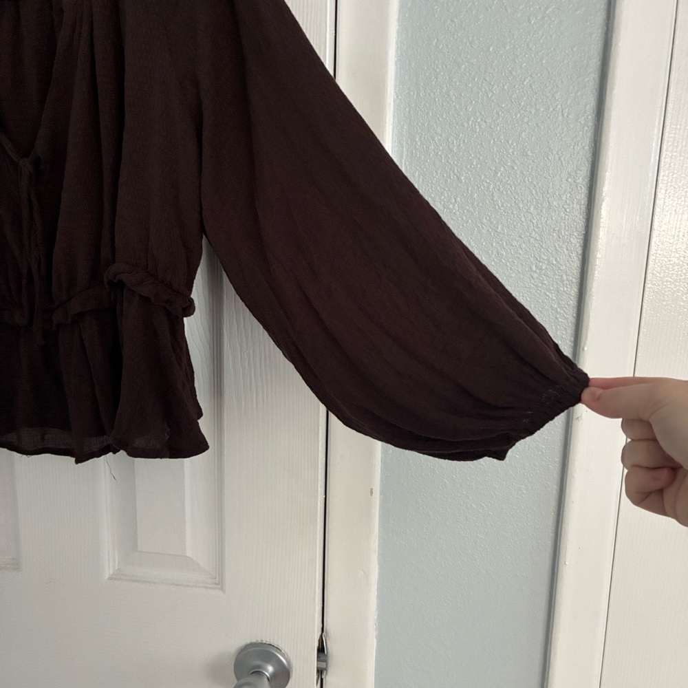 Universal Thread Dark Brown Blouse - image 3